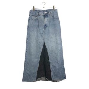 Vintage Calvin Klein Denim Flare Maxi Skirt Size 31/L